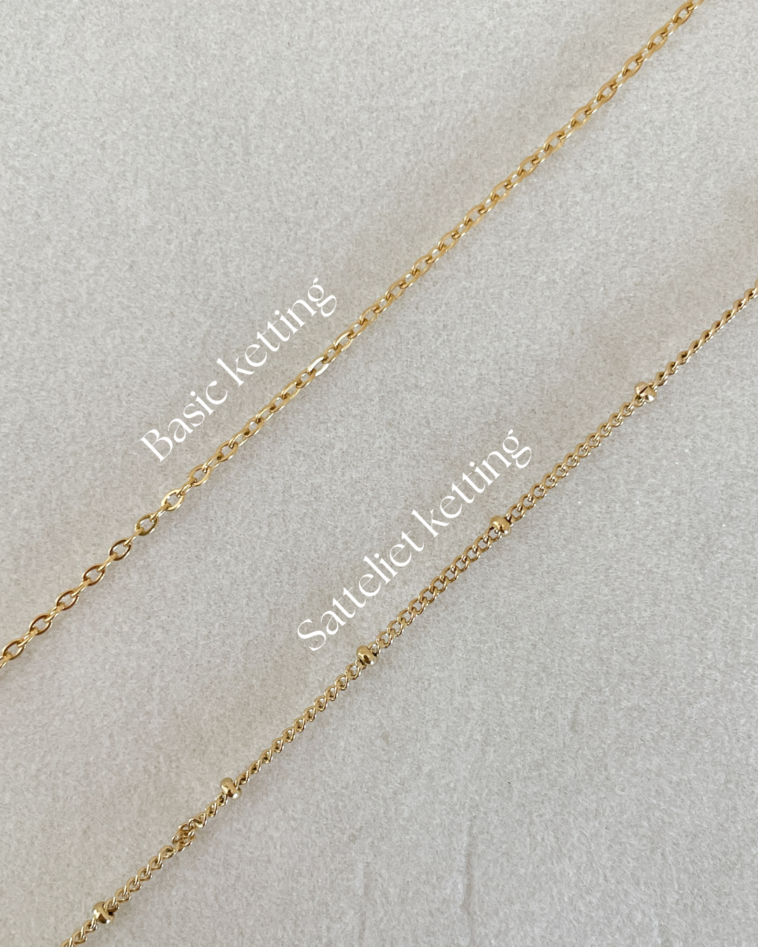 Gegraveerde ketting met initialen goud