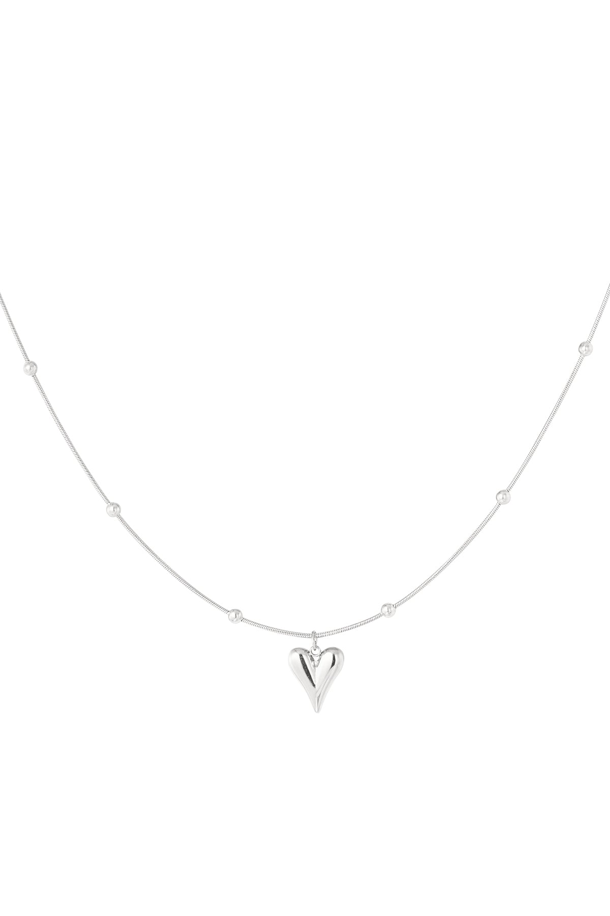 ketting met klein hartje zilver