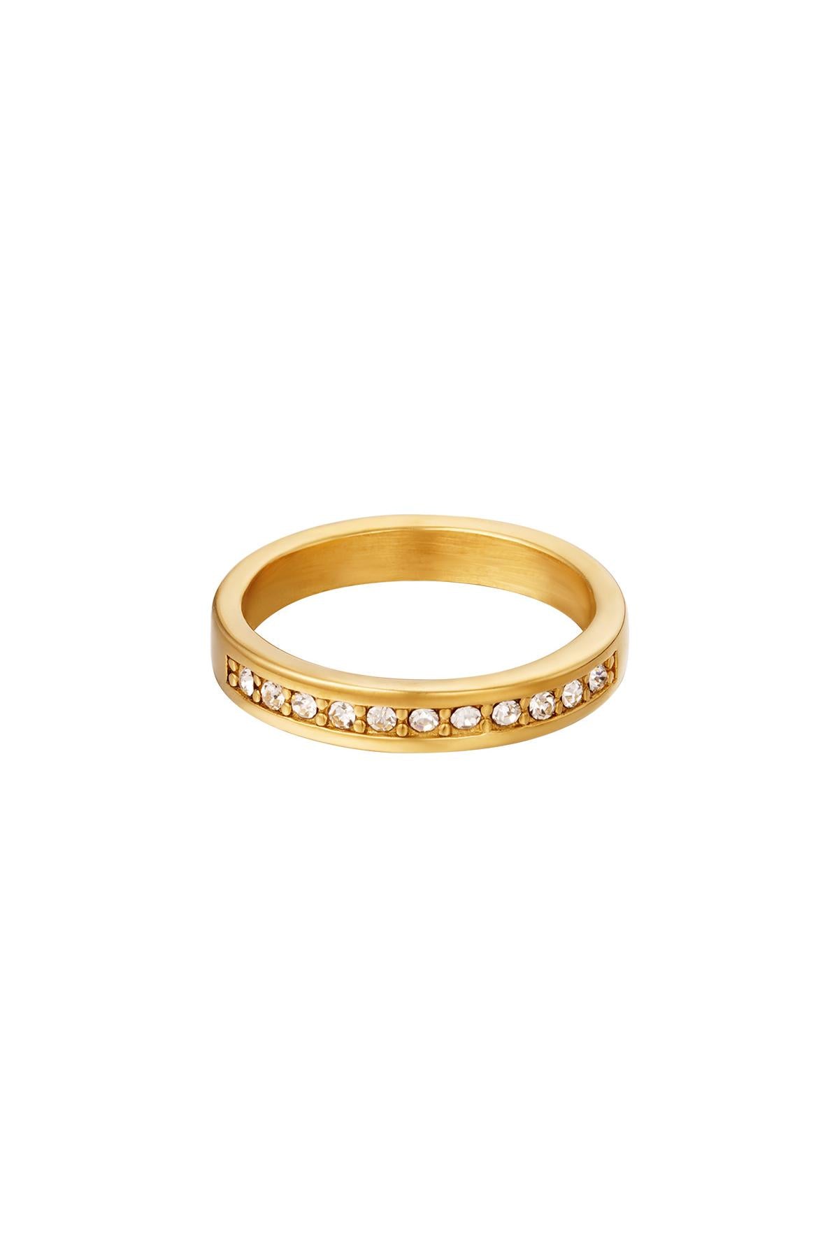 Ring loes wit met goud