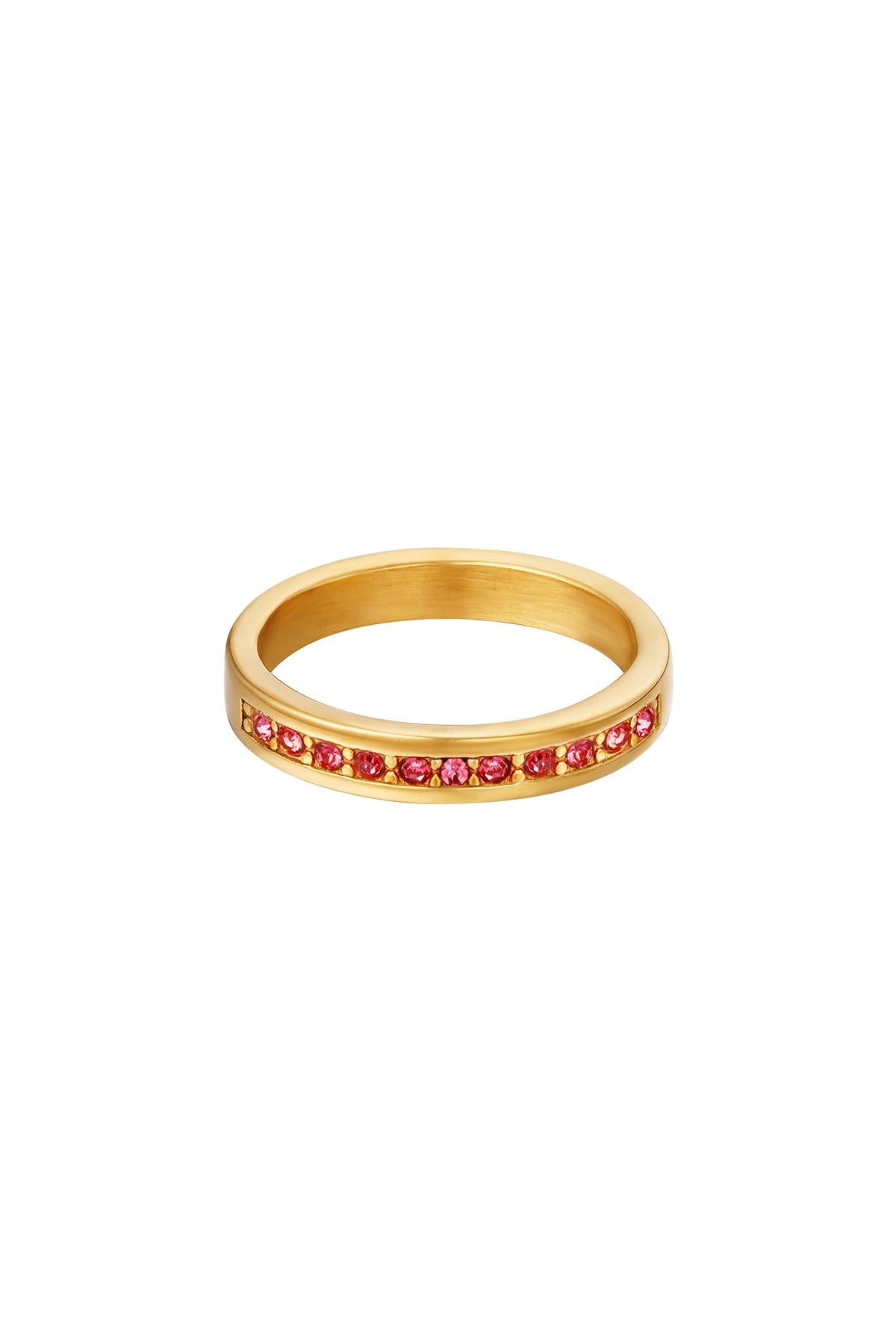 Ring Loes roze met goud
