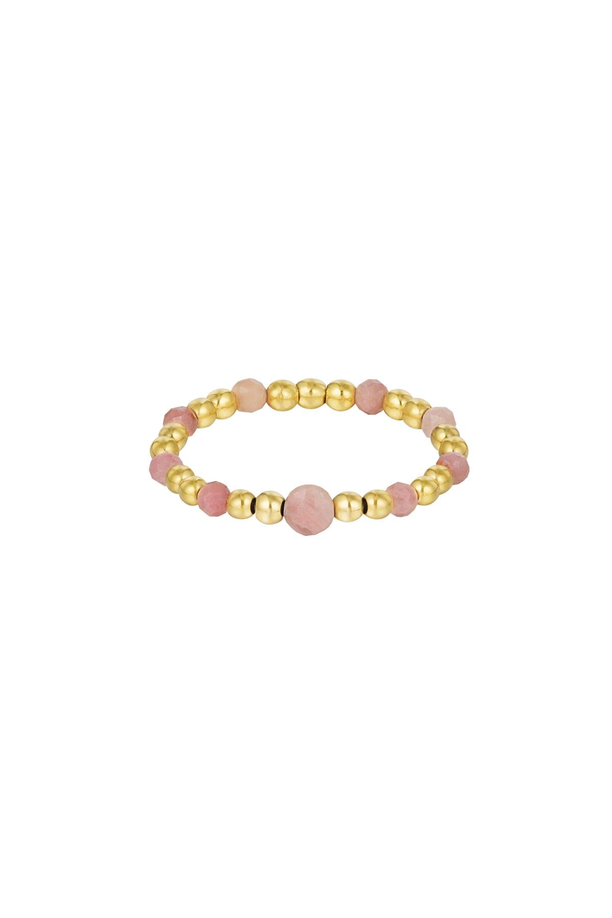 Ring jasmijn roze met goud