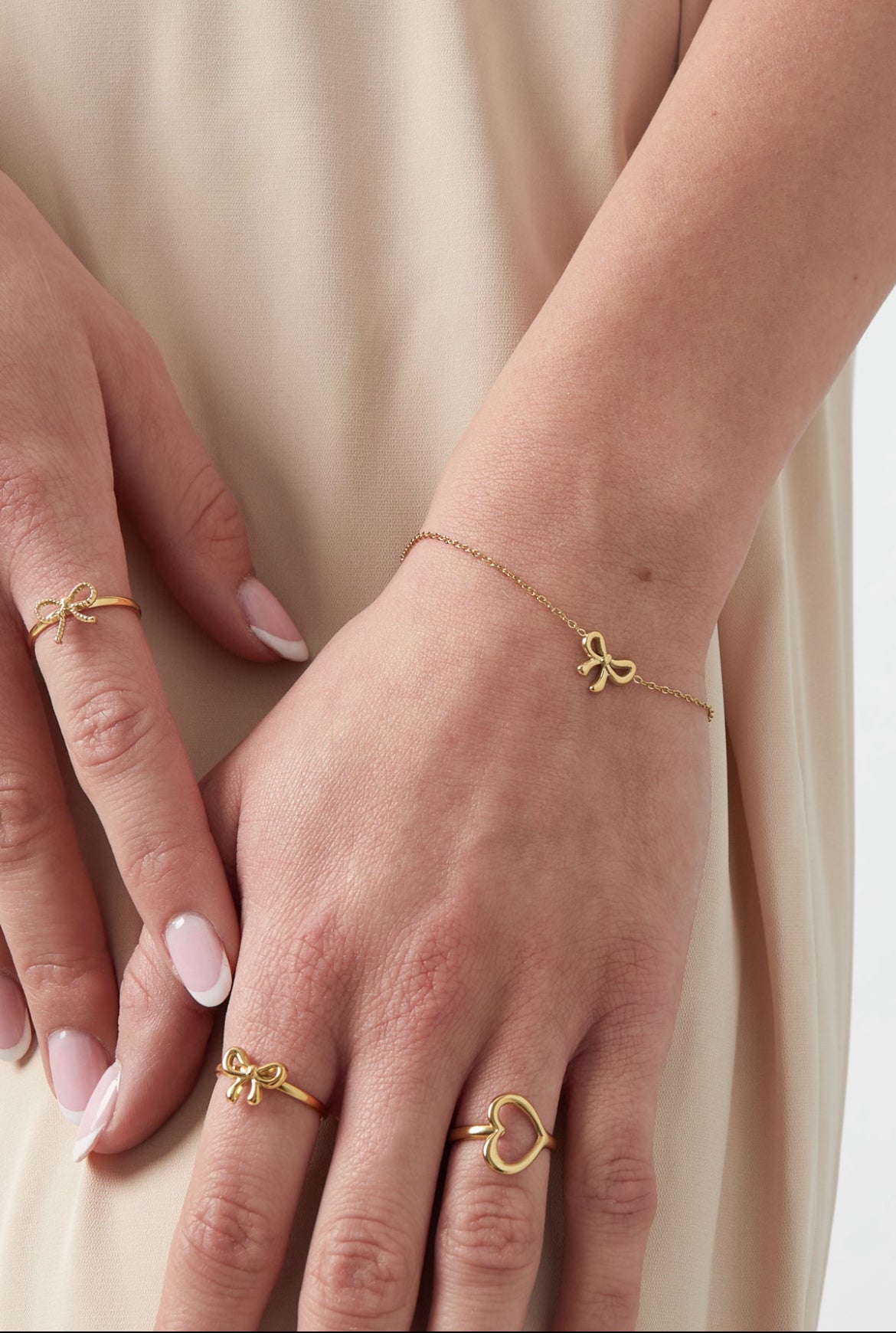 Armband met strikje zilver
