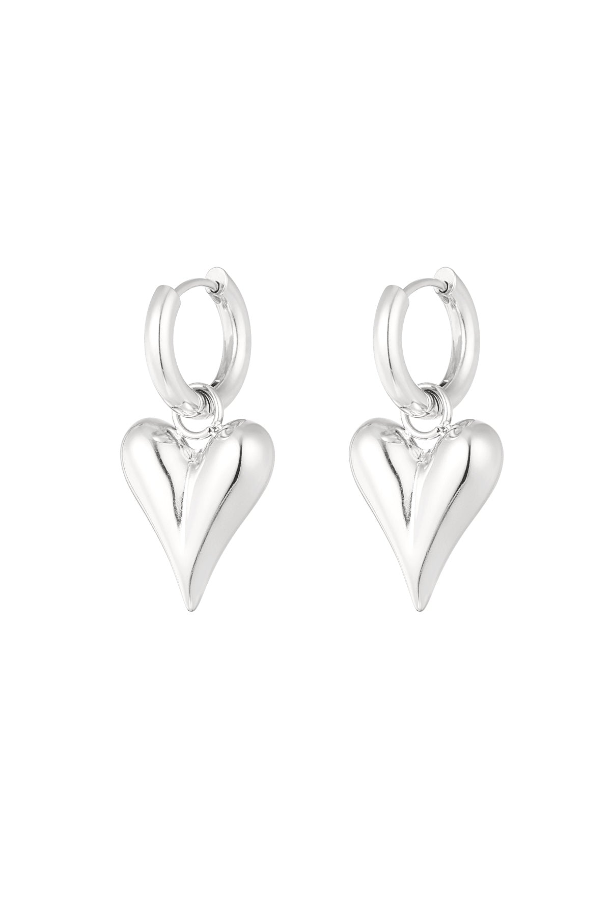 oorbellen big heart zilver