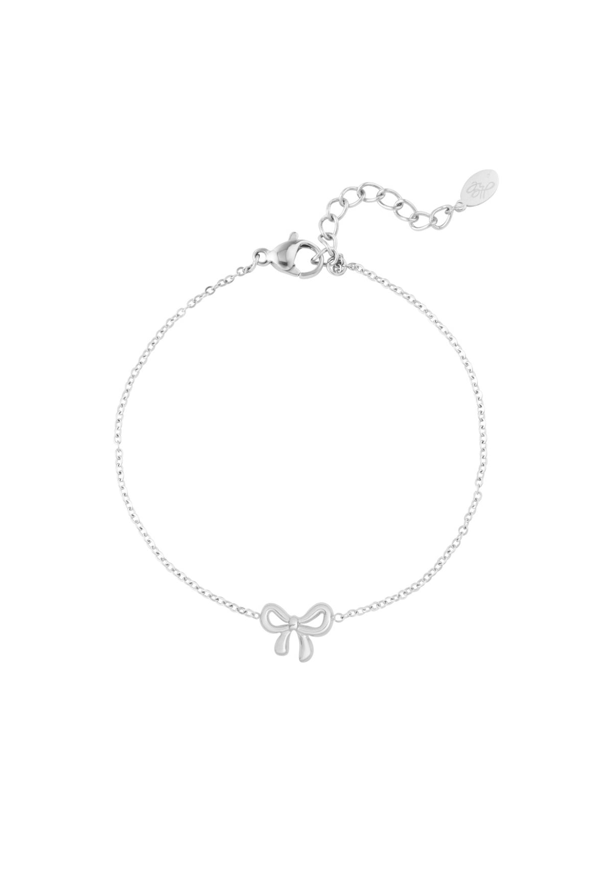 Armband met strikje zilver