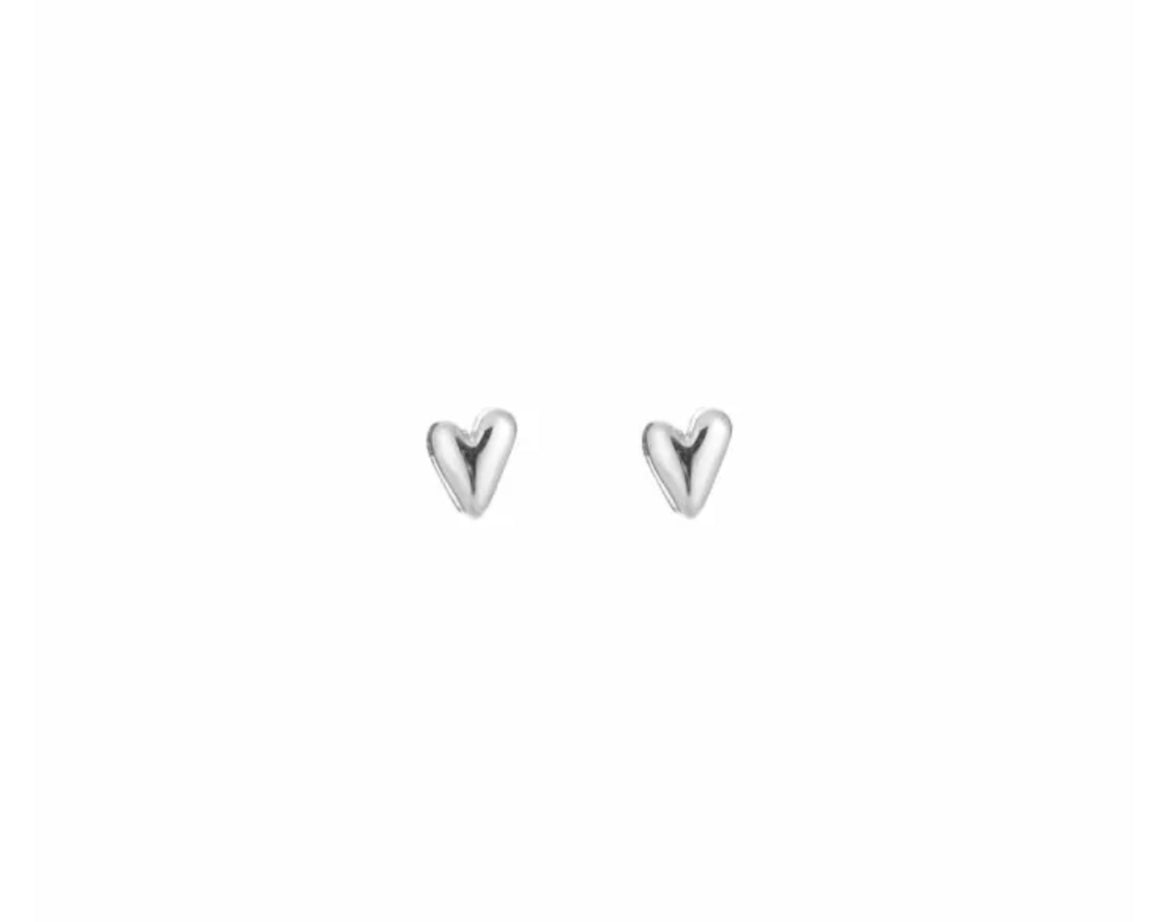 Oorbellen little heart zilver