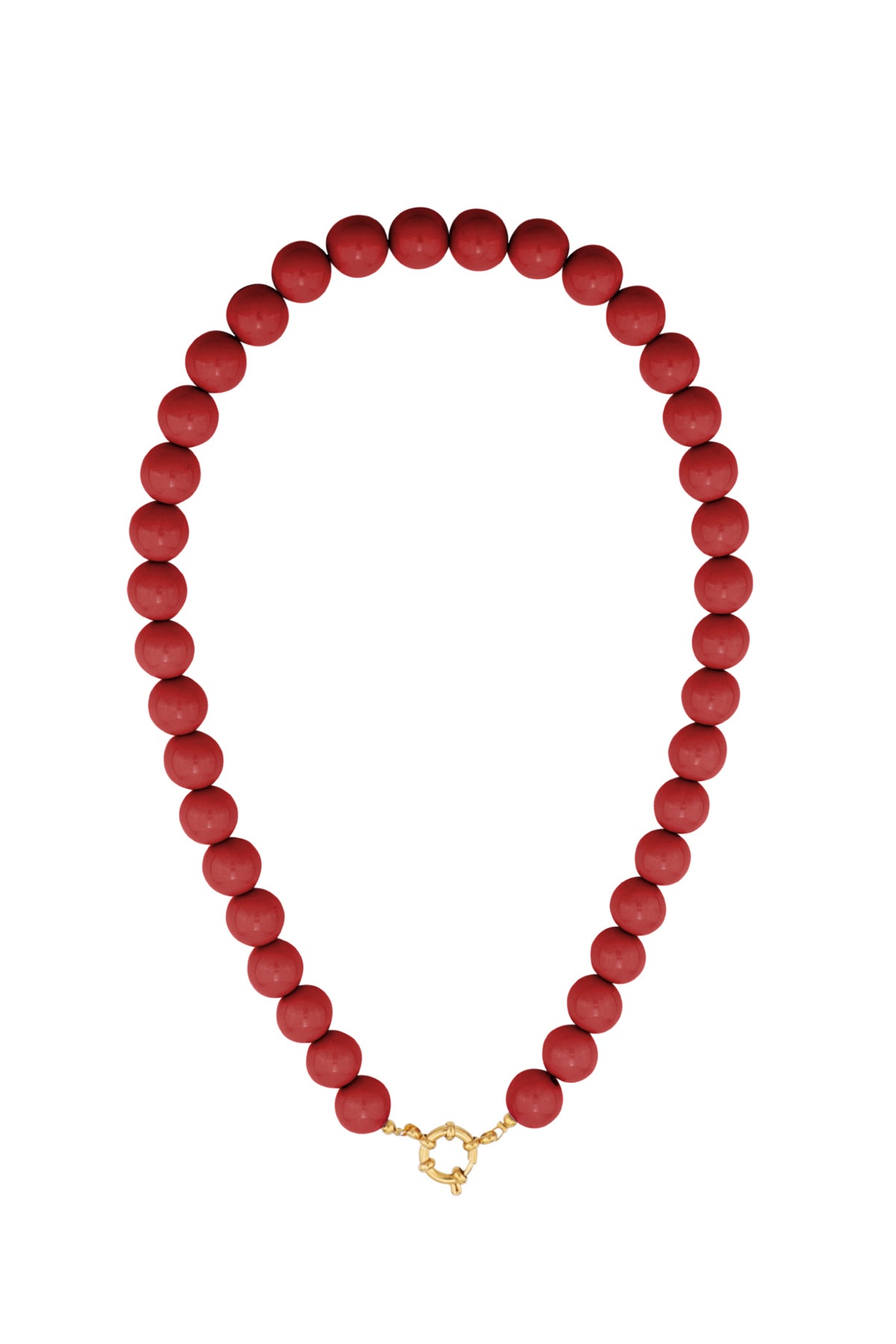 Kralen ketting wijn rood