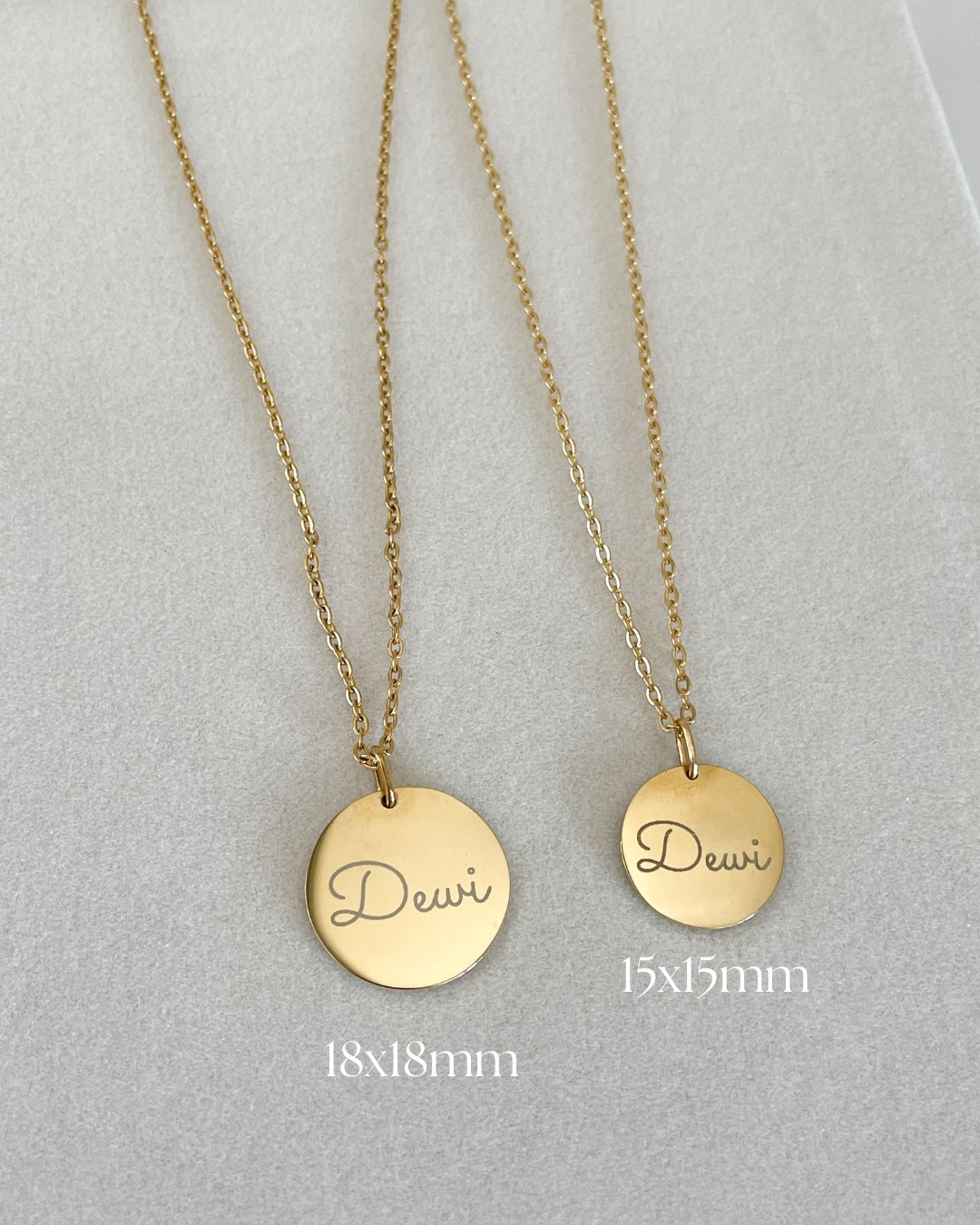 Gegraveerde ketting met initialen goud