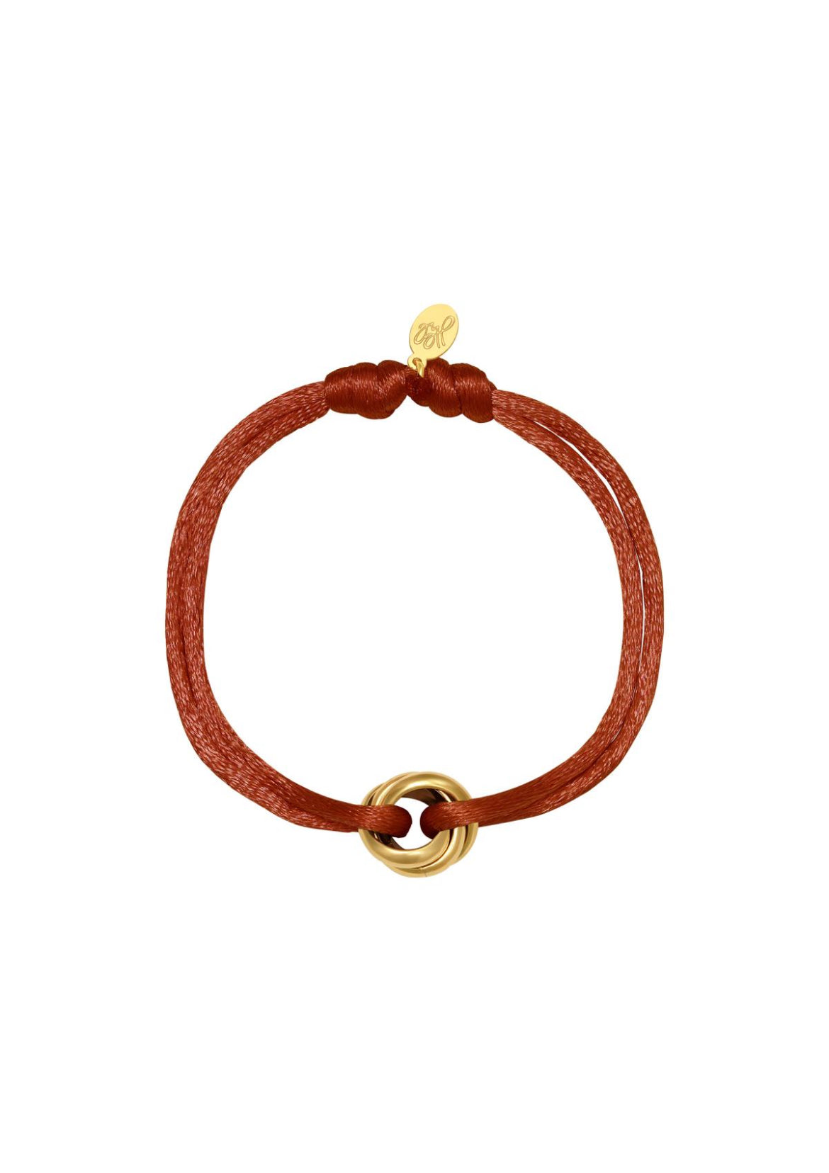 Armband satin bruin