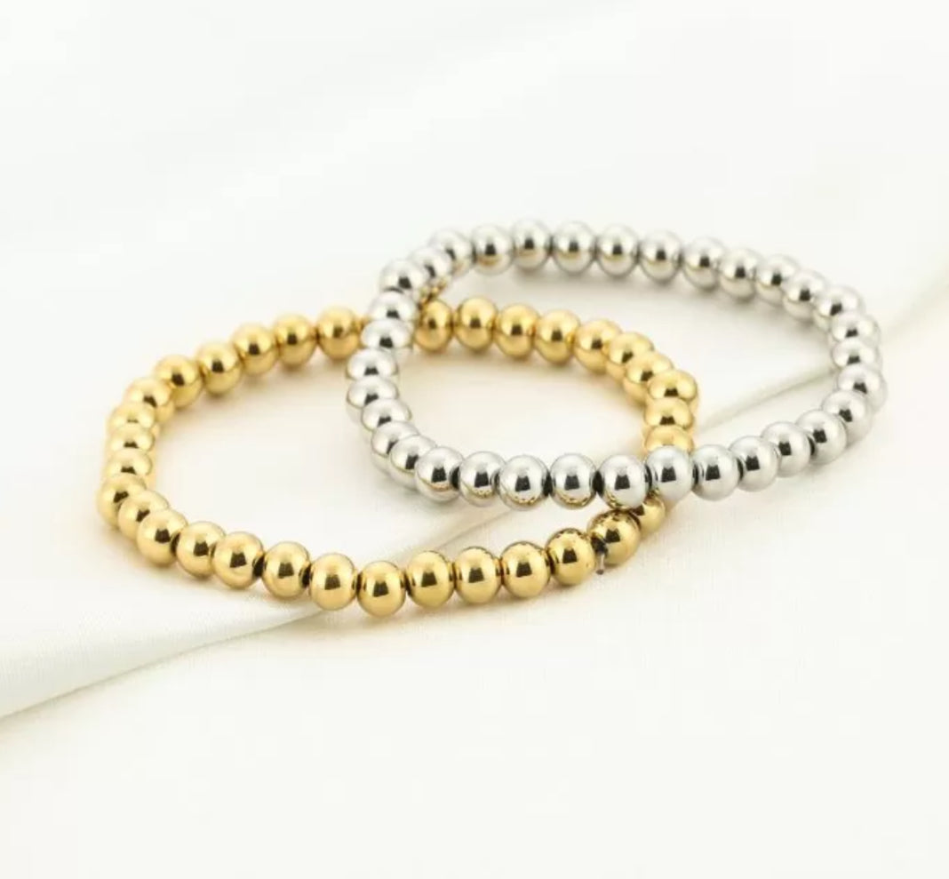 Armband met kralen midi goud of zilver