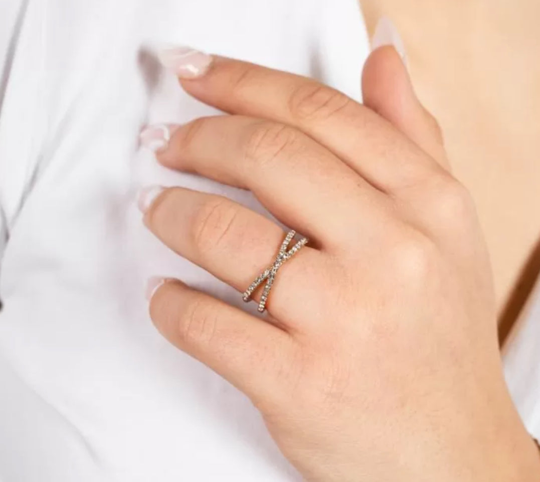 Ring met steentjes goud
