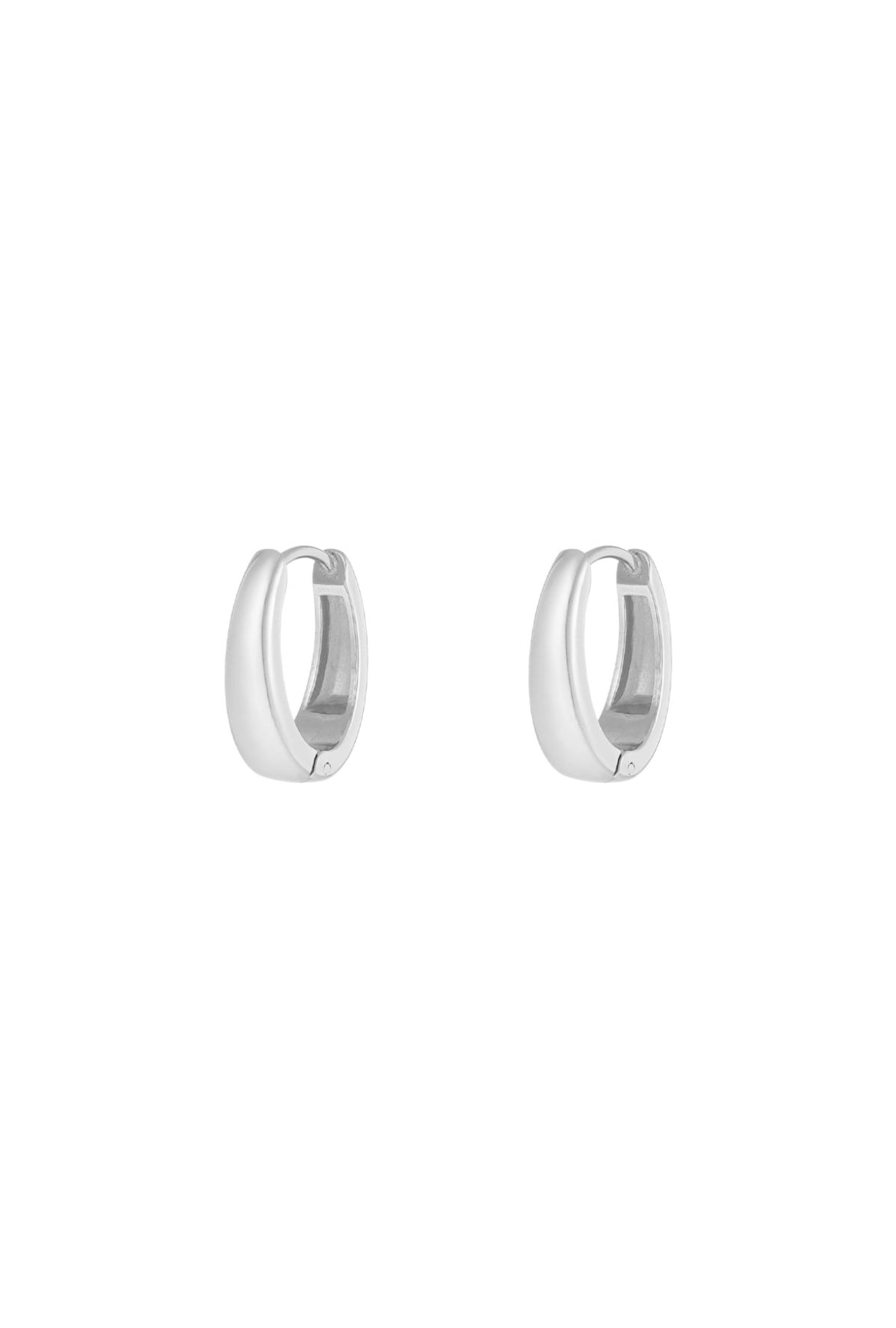 Oorbellen ovaal small zilver