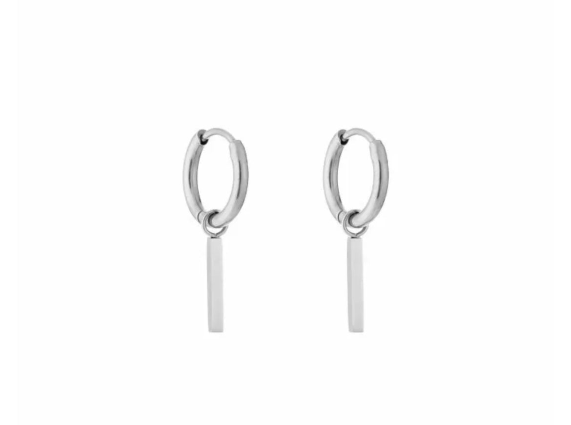 Oorbellen yade zilver