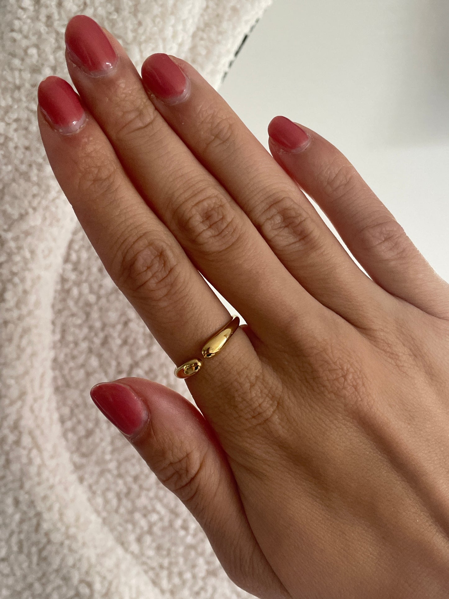 Ring knuffel klein goud
