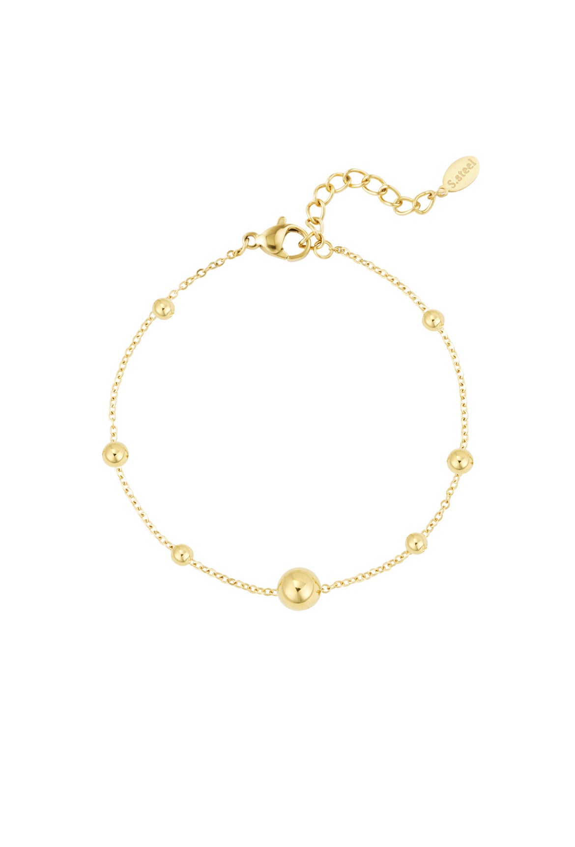 Armband met bolletjes goud