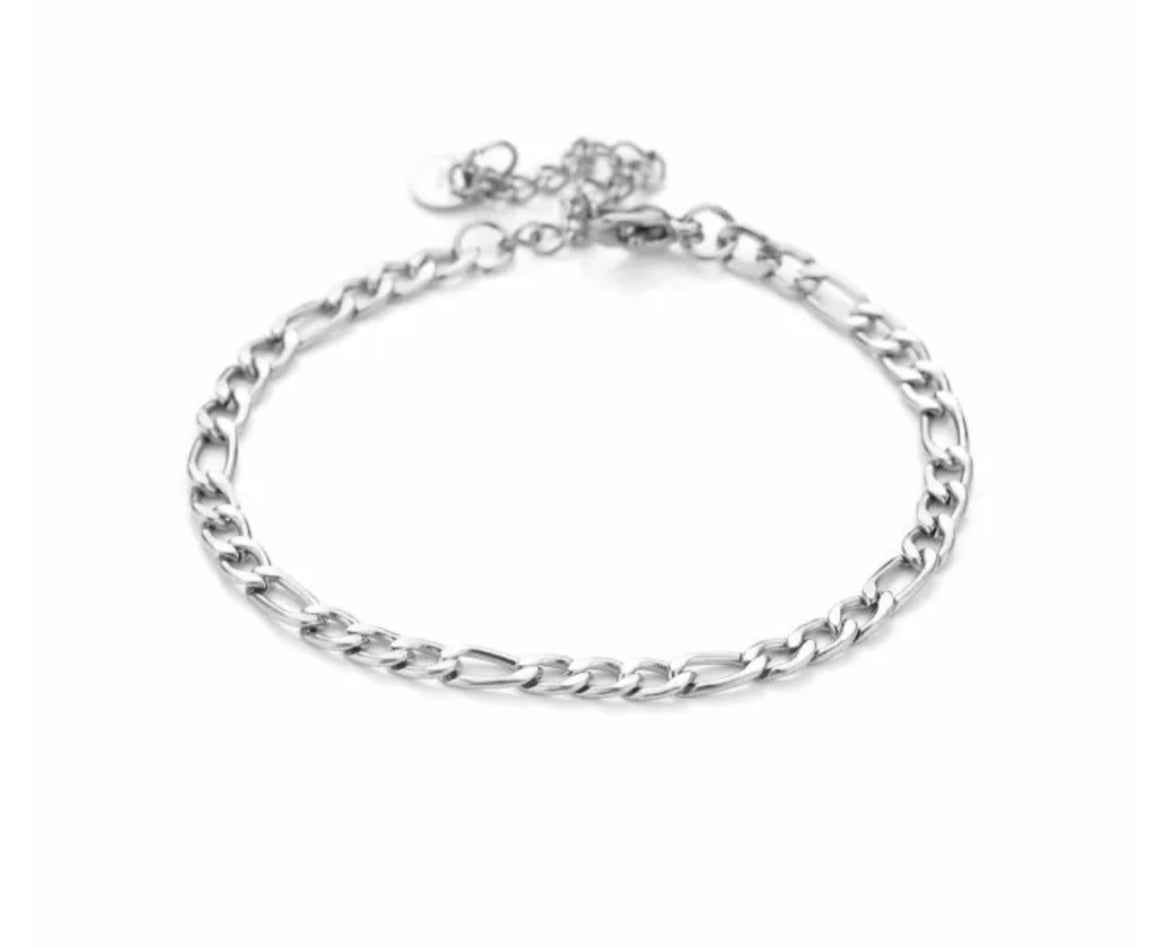 Armband basic chain zilver
