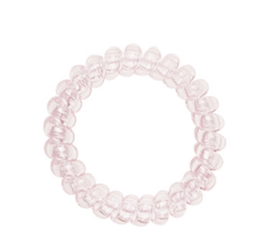Haarelastiek transparant pink