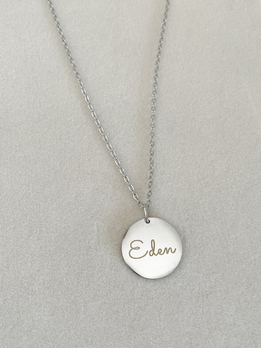 Gegraveerde ketting met naam zilver