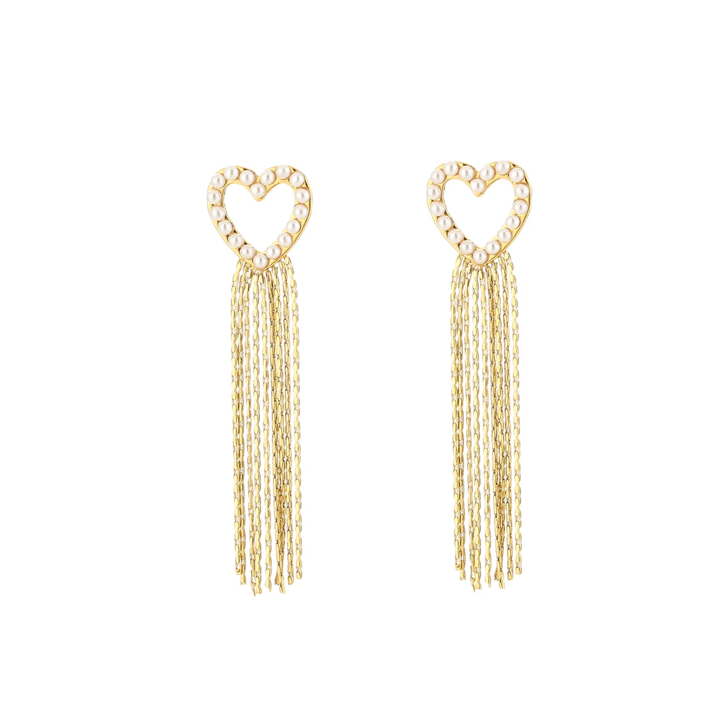 Oorbellen love chain goud