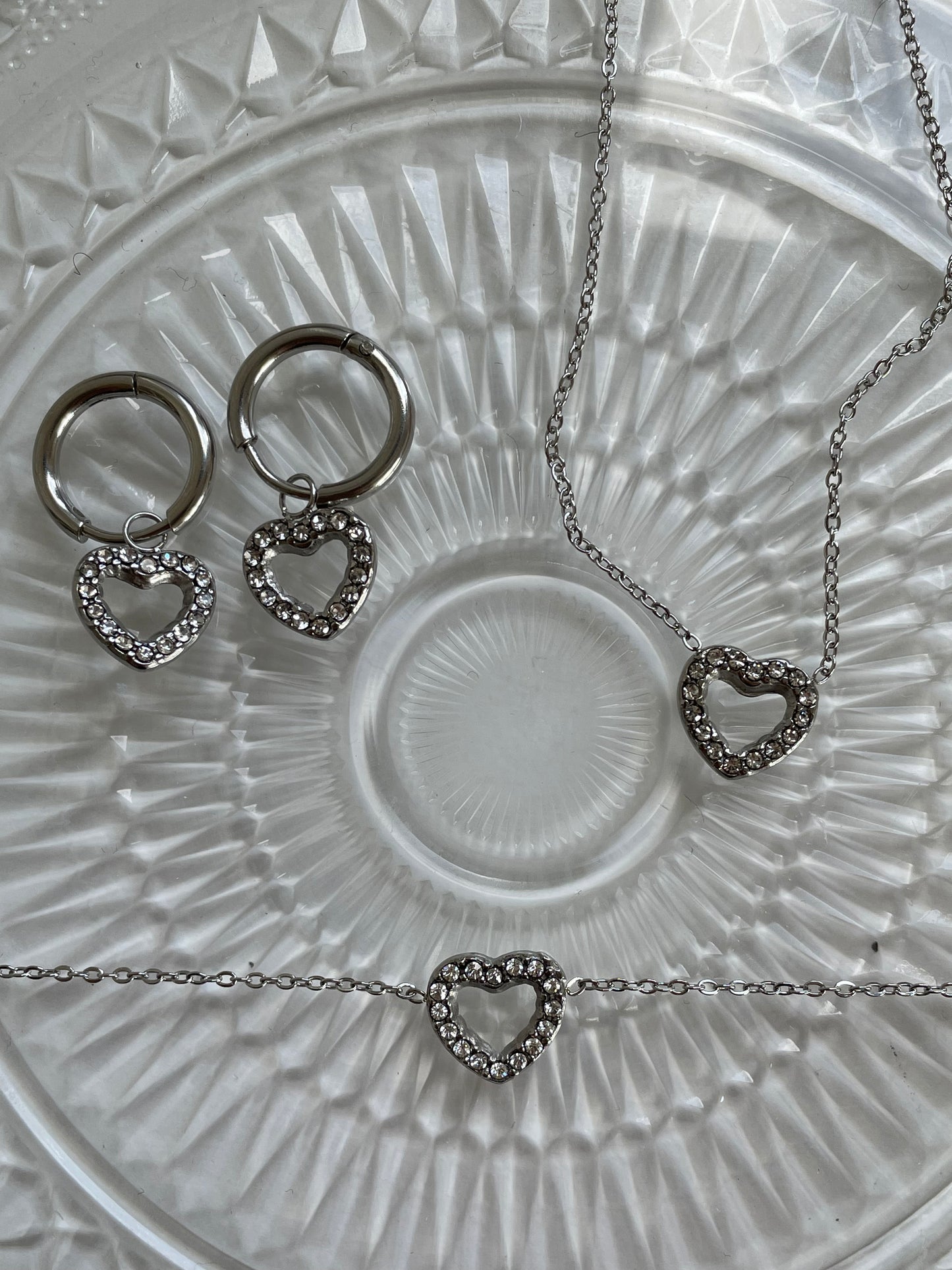Set golden heart zilver