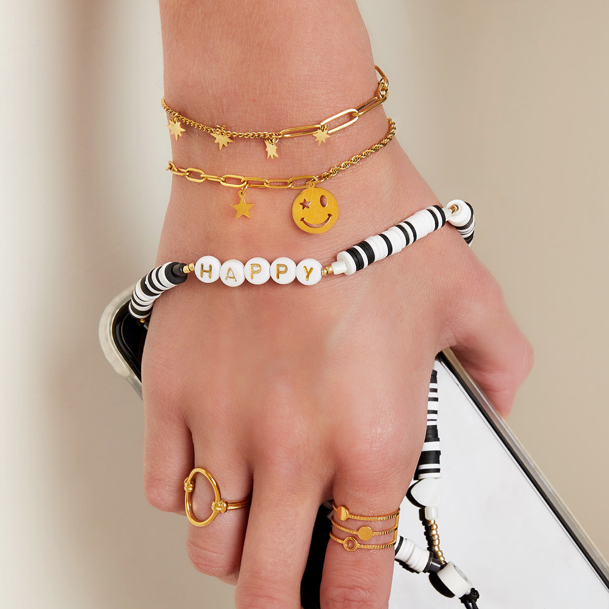 Armband Fem goud