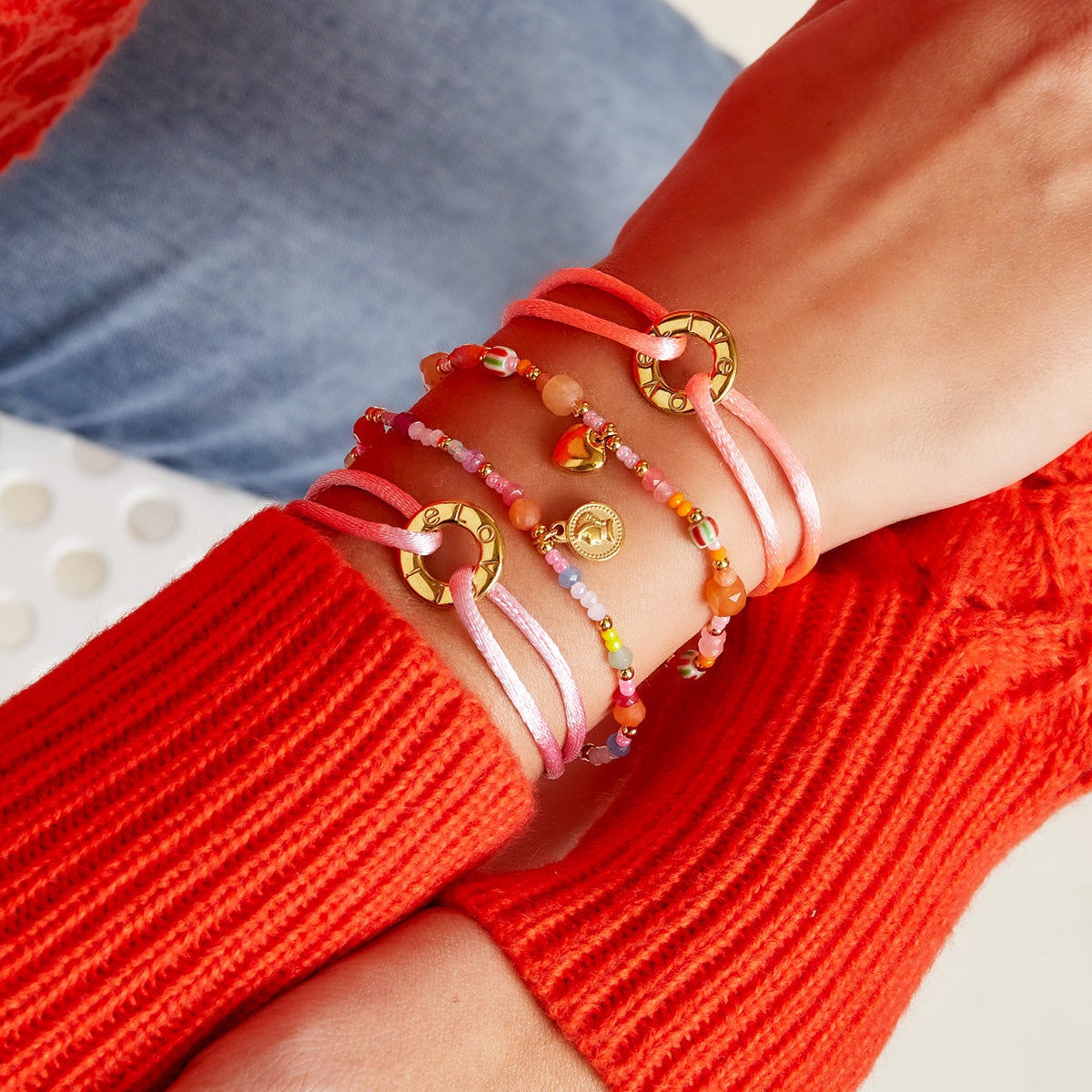 Armband kiki roze