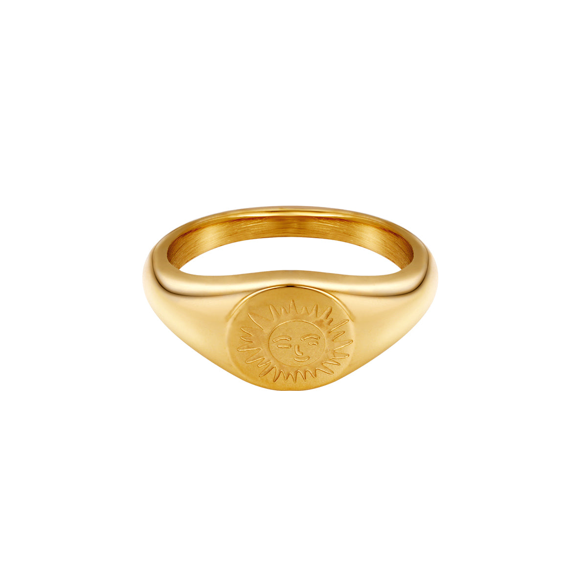 Ring Smiling sun Goud