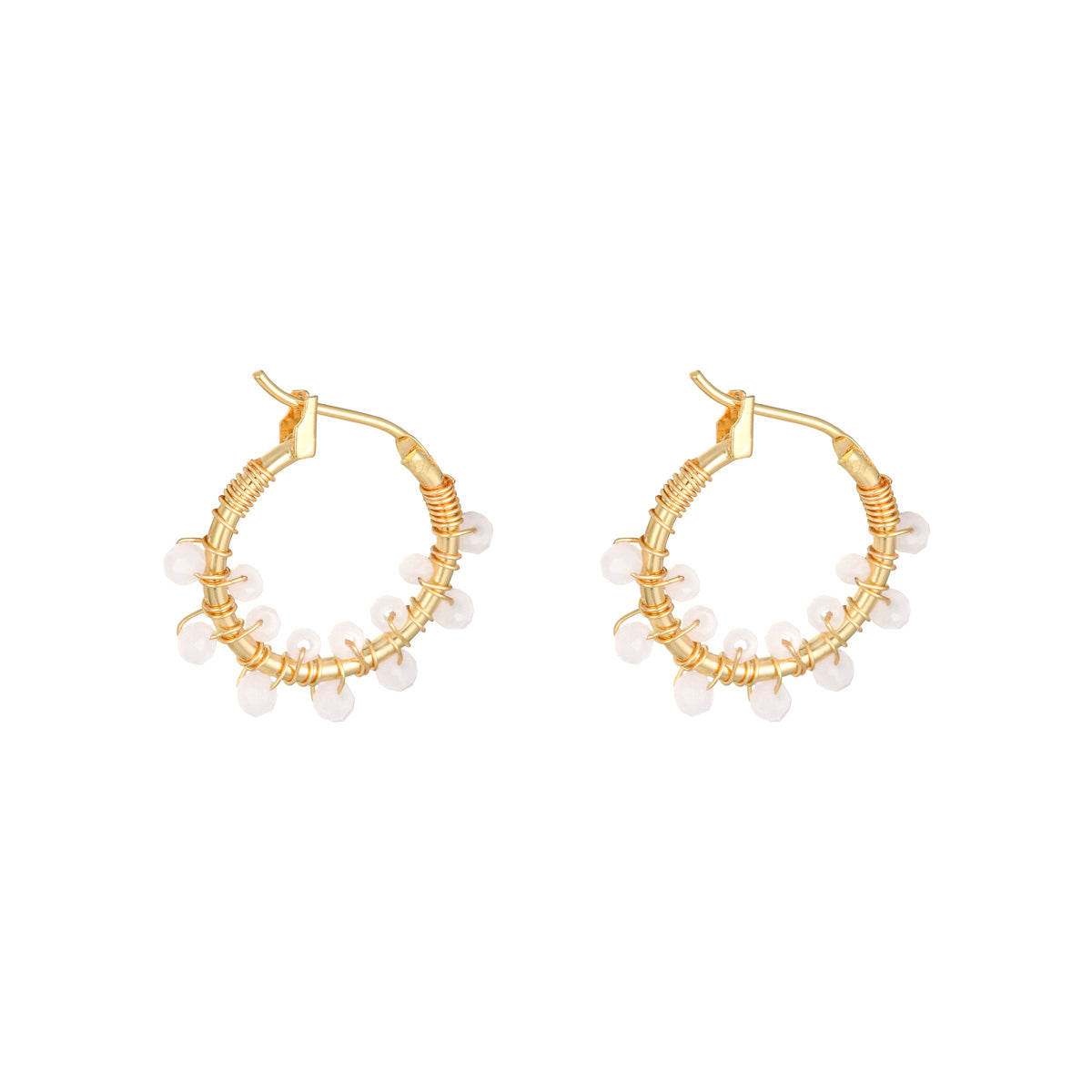Oorbellen Beads wit