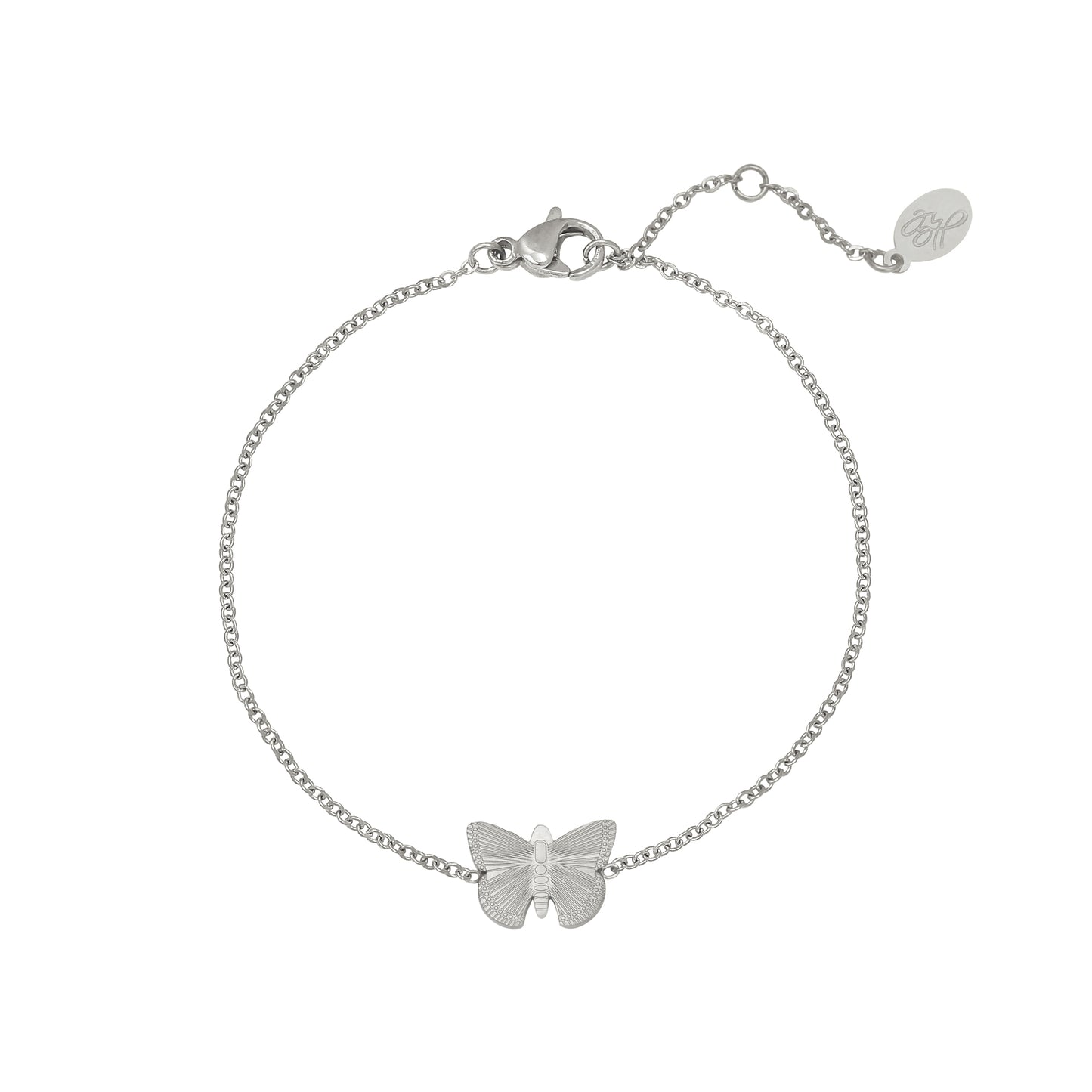 Armband vlinder zilver