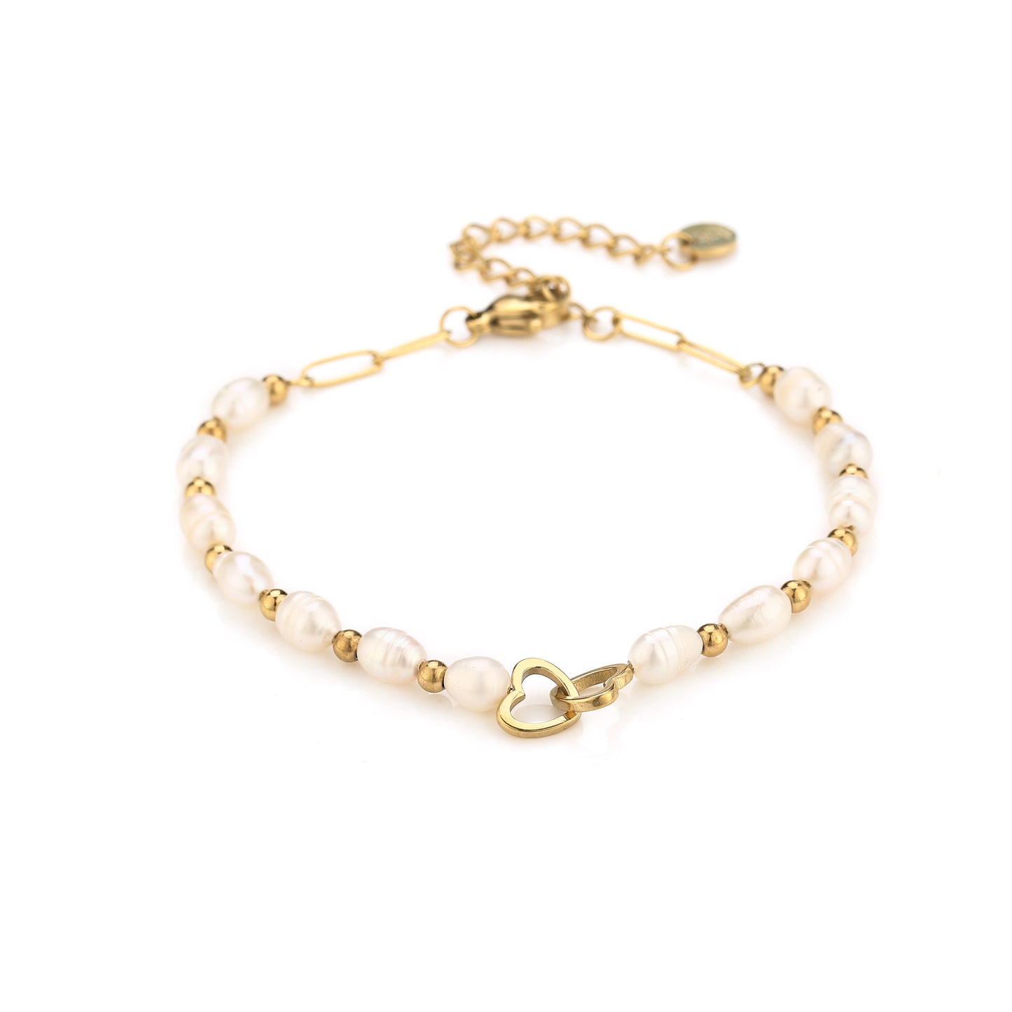 Armband Love pearl goud