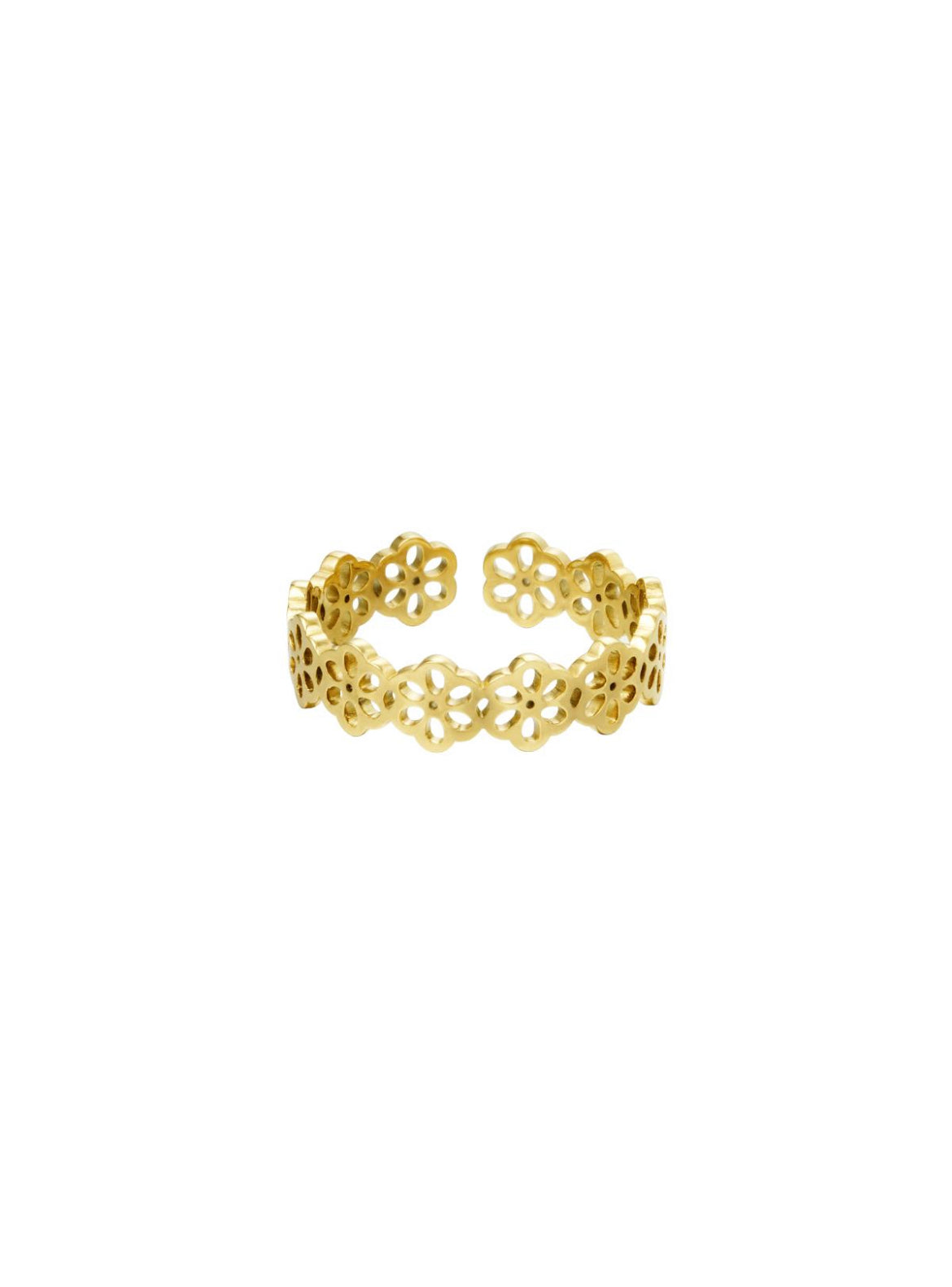 Ring flowerfield goud