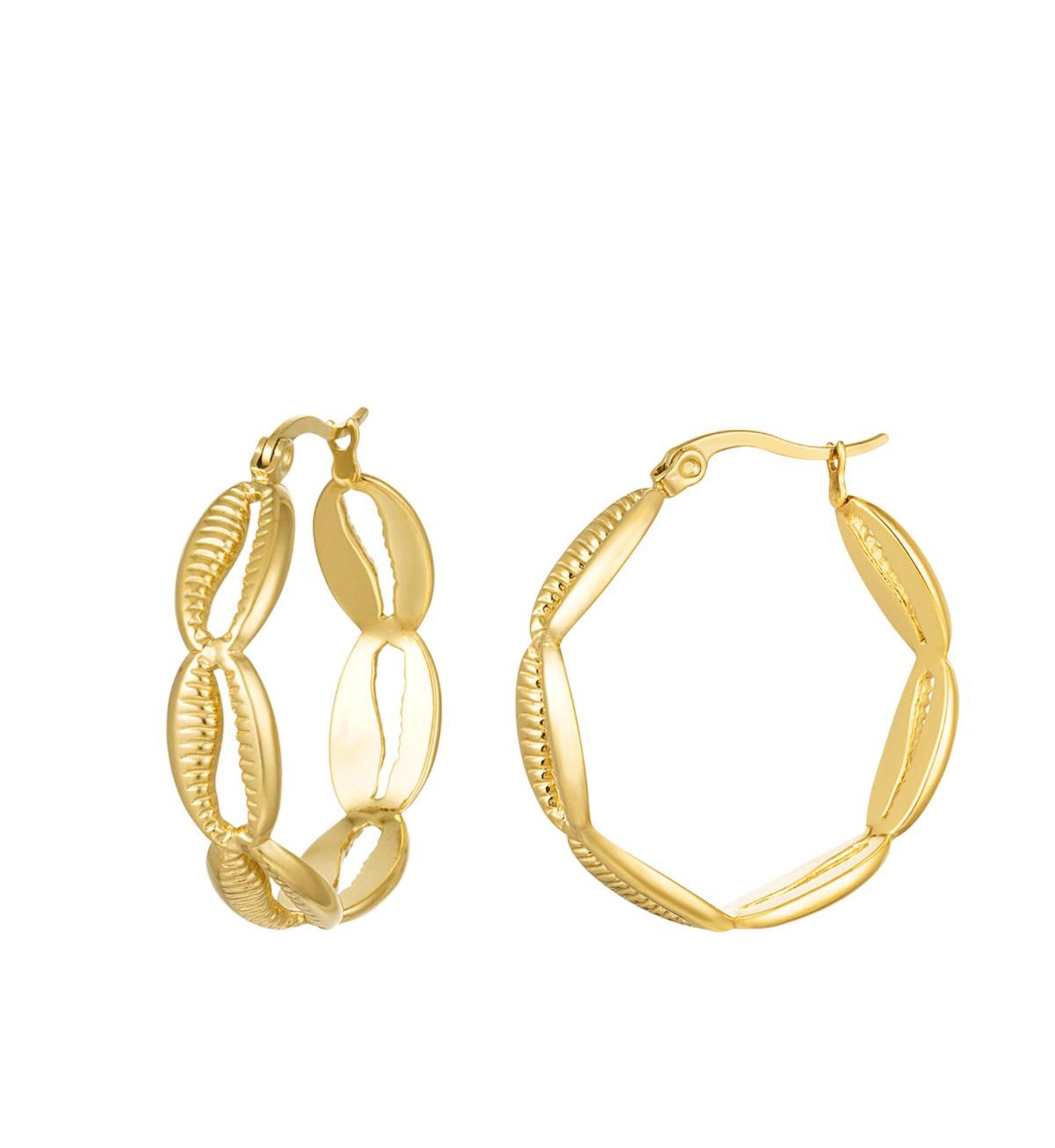Oorbellen Shell goud