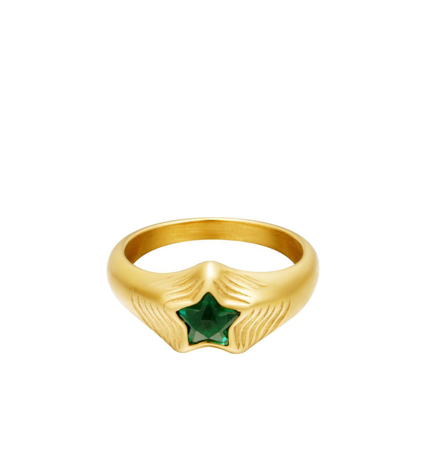 Ring Amber goud