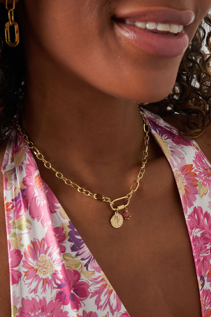 Ketting Sanna roze goud