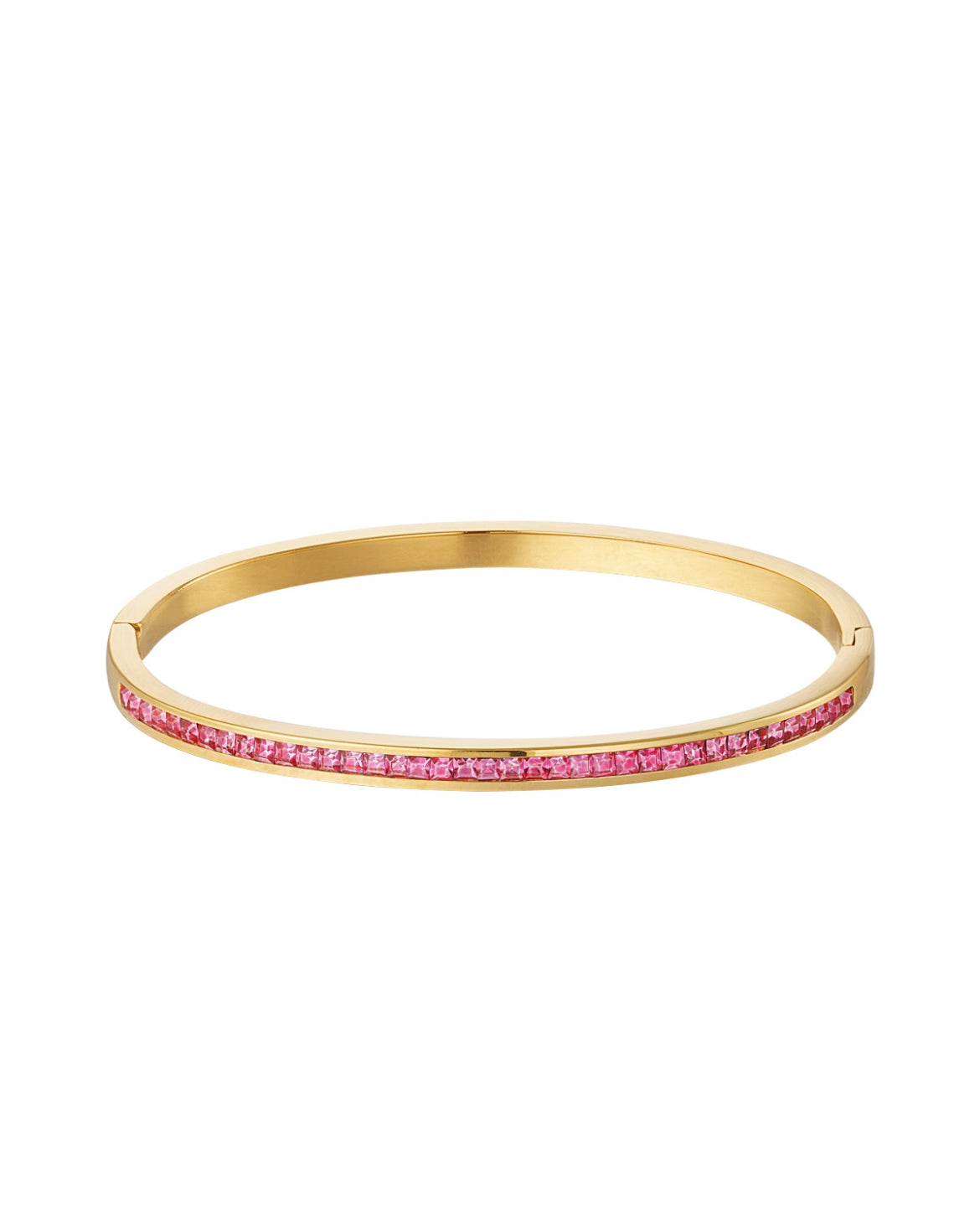 Armband Tiara goud met roze