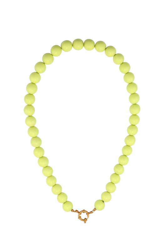 Ketting kralen lime groen