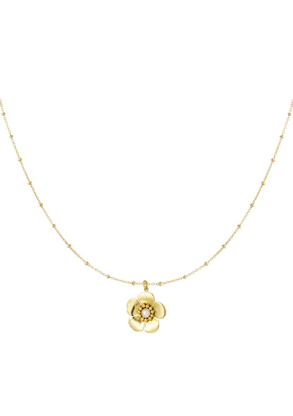Ketting bloem goud