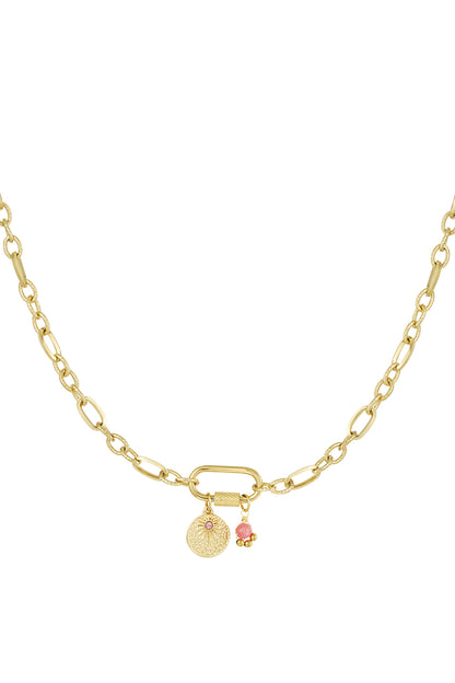 Ketting Sanna roze goud