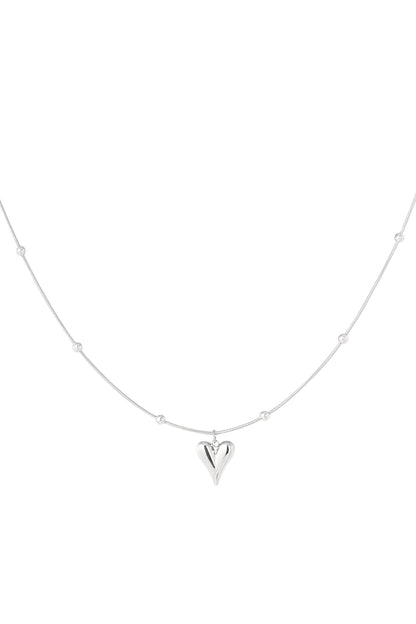 ketting met klein hartje zilver