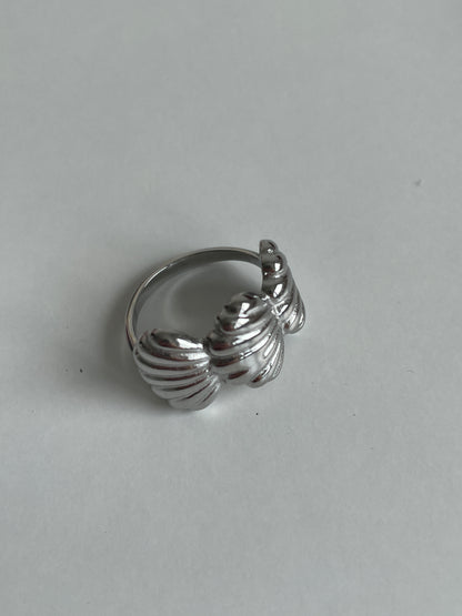 Ring met schelpjes zilver