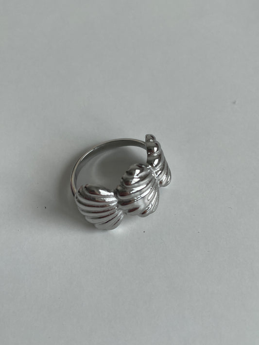 Ring met schelpjes zilver