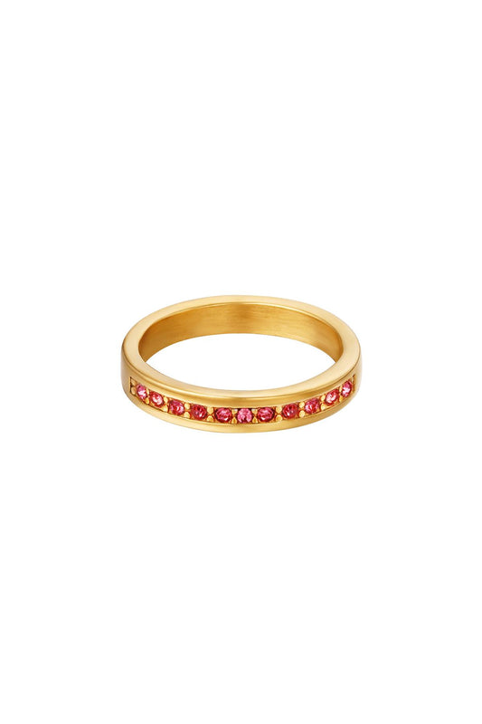 Ring Loes roze met goud
