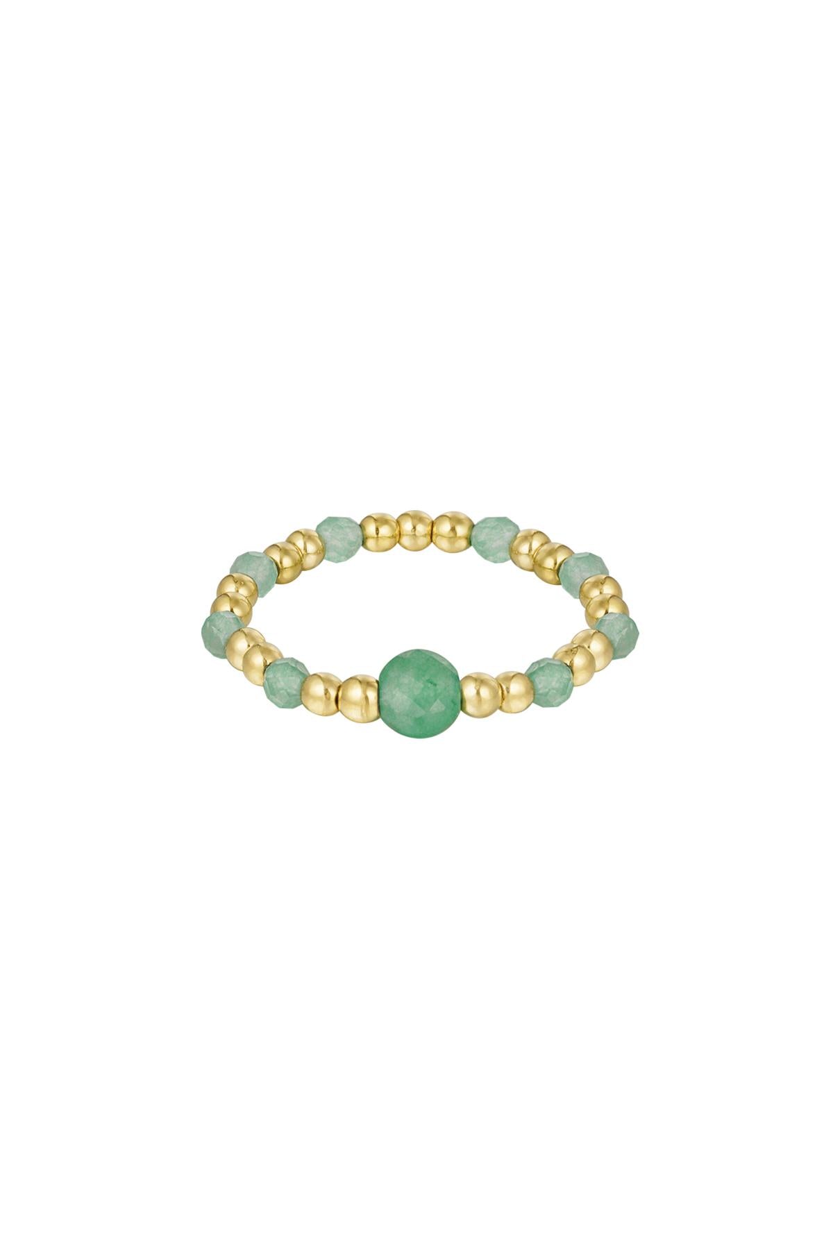 Ring jasmijn groen met goud