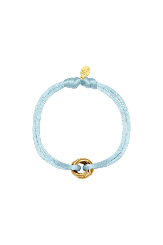 Armband satin licht blauw