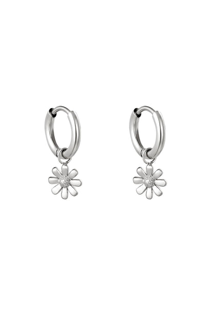 Oorbellen Daisy zilver