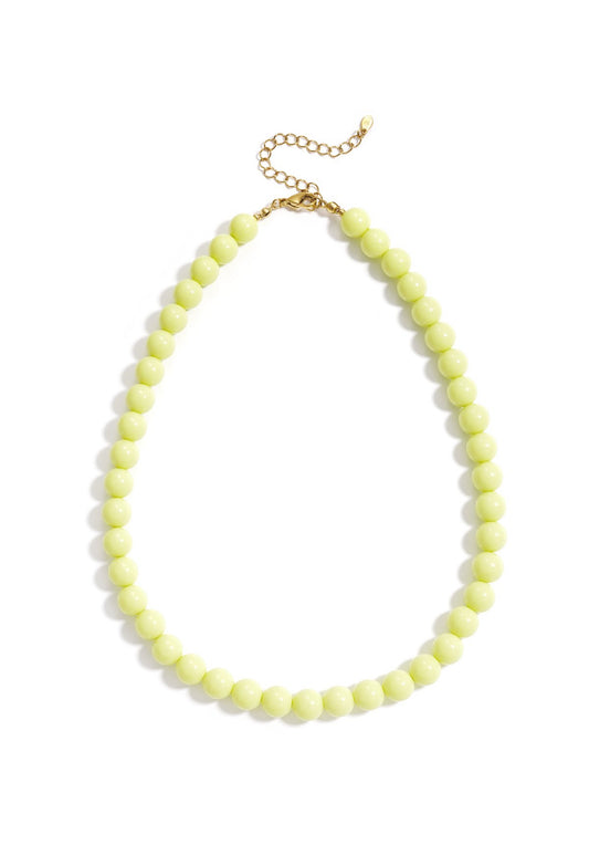 Ketting met licht gele kralen