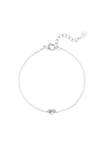 Armband knoopje zilver