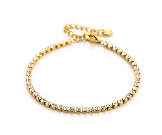 Armband tennis goud