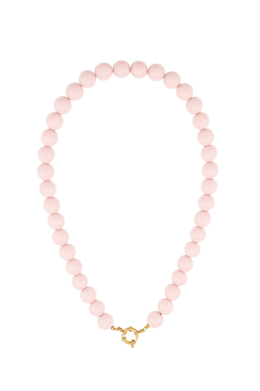 Ketting kralen licht roze