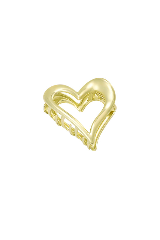 Haarclip hartje goud