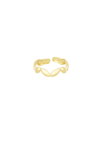 Ring wavy goud